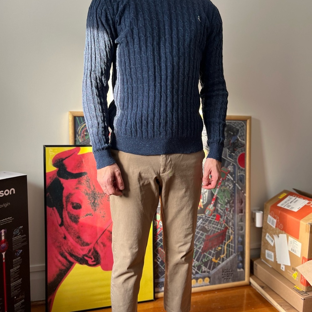 Jack Wills Marlow Crew Neck Merino Wool Jumper – Navy Blue (Size S)